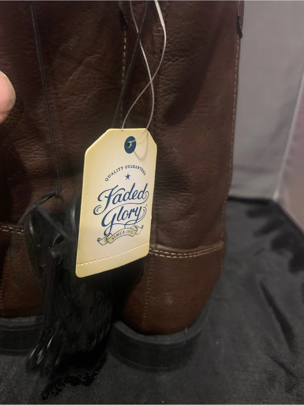 Faded Glory Brown Kids Western Pull-On Boots